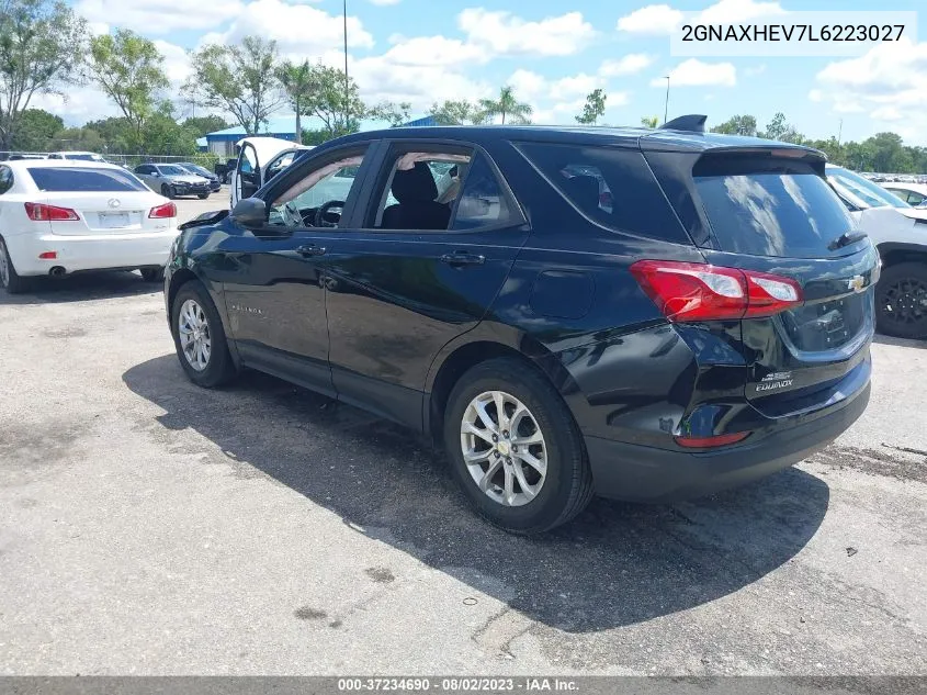 2020 Chevrolet Equinox Fwd Ls VIN: 2GNAXHEV7L6223027 Lot: 37234690