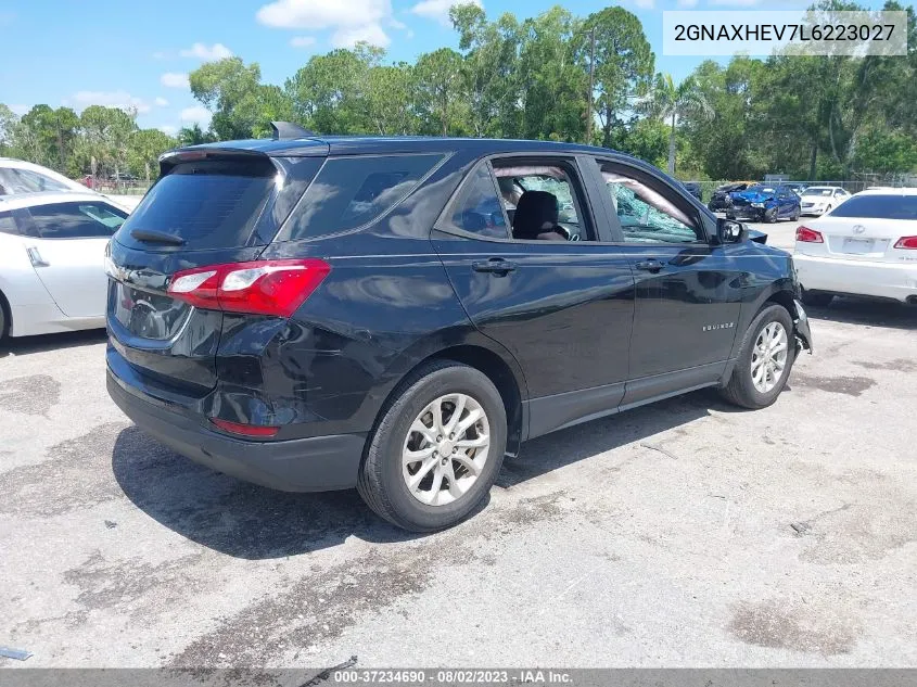 2020 Chevrolet Equinox Fwd Ls VIN: 2GNAXHEV7L6223027 Lot: 37234690