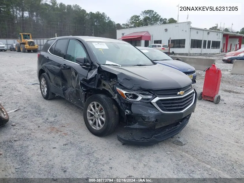 2020 Chevrolet Equinox Fwd Lt 1.5L Turbo VIN: 2GNAXKEV5L6231205 Lot: 38773794