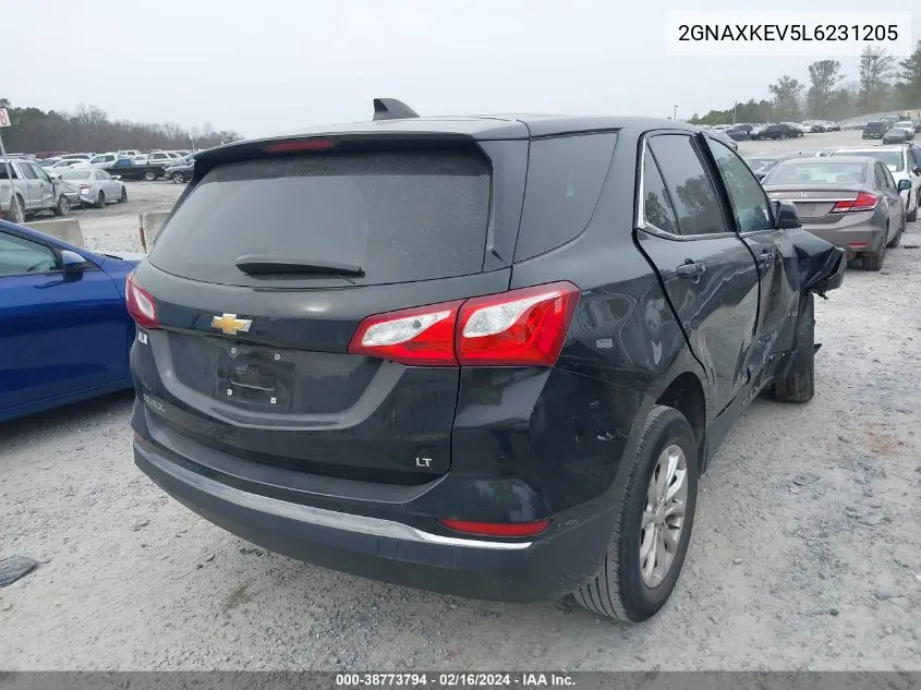 2020 Chevrolet Equinox Fwd Lt 1.5L Turbo VIN: 2GNAXKEV5L6231205 Lot: 38773794