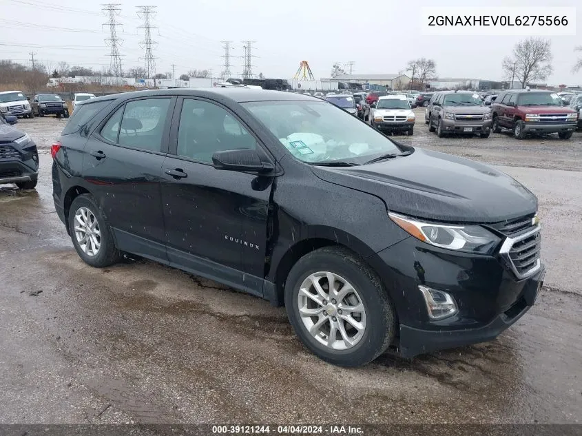 2020 Chevrolet Equinox Fwd Ls VIN: 2GNAXHEV0L6275566 Lot: 39121244