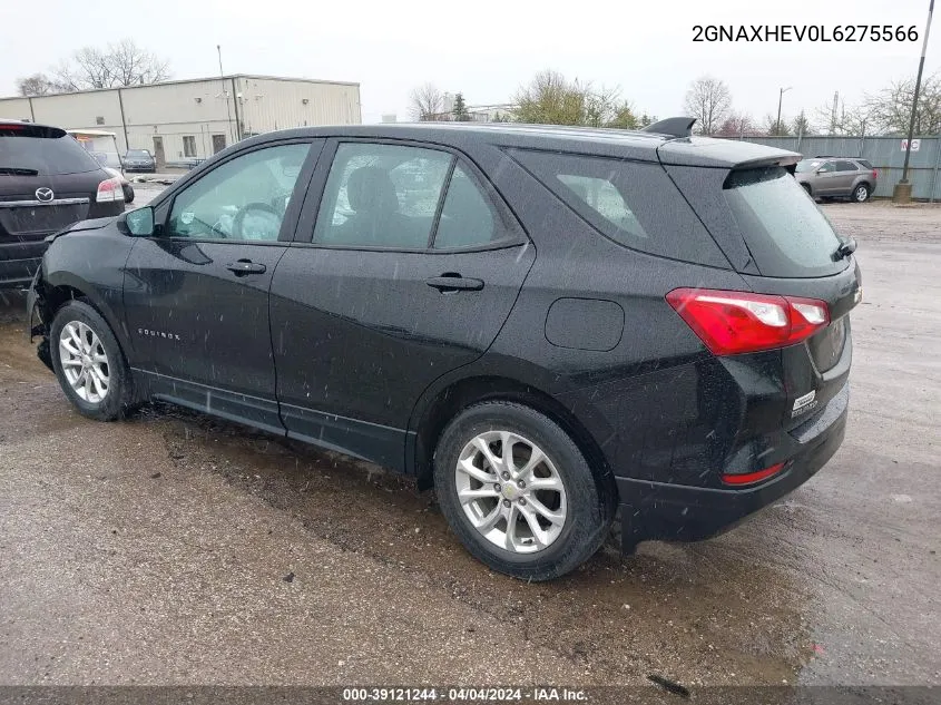 2020 Chevrolet Equinox Fwd Ls VIN: 2GNAXHEV0L6275566 Lot: 39121244