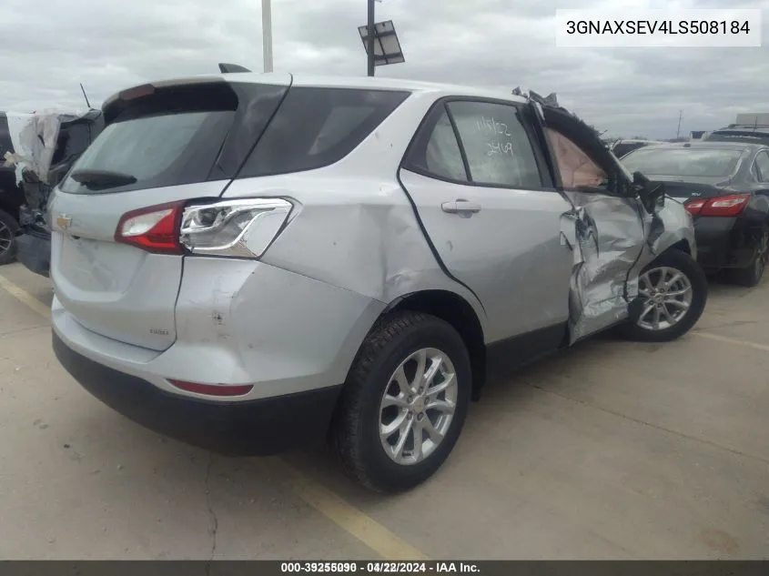 2020 Chevrolet Equinox Awd Ls VIN: 3GNAXSEV4LS508184 Lot: 39255090