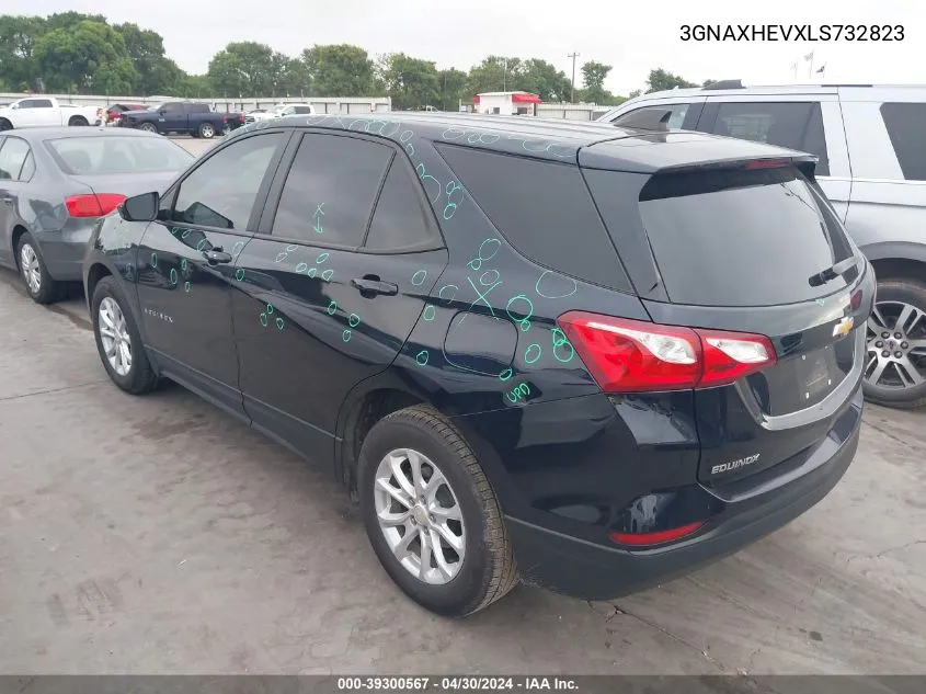 2020 Chevrolet Equinox Fwd Ls VIN: 3GNAXHEVXLS732823 Lot: 39300567