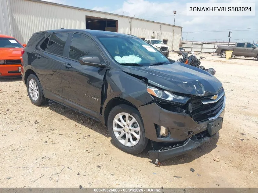 3GNAXHEV8LS503024 2020 Chevrolet Equinox Fwd Ls