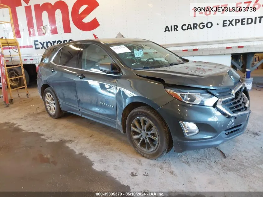 2020 Chevrolet Equinox Fwd 2Fl VIN: 3GNAXJEV3LS663738 Lot: 39395379