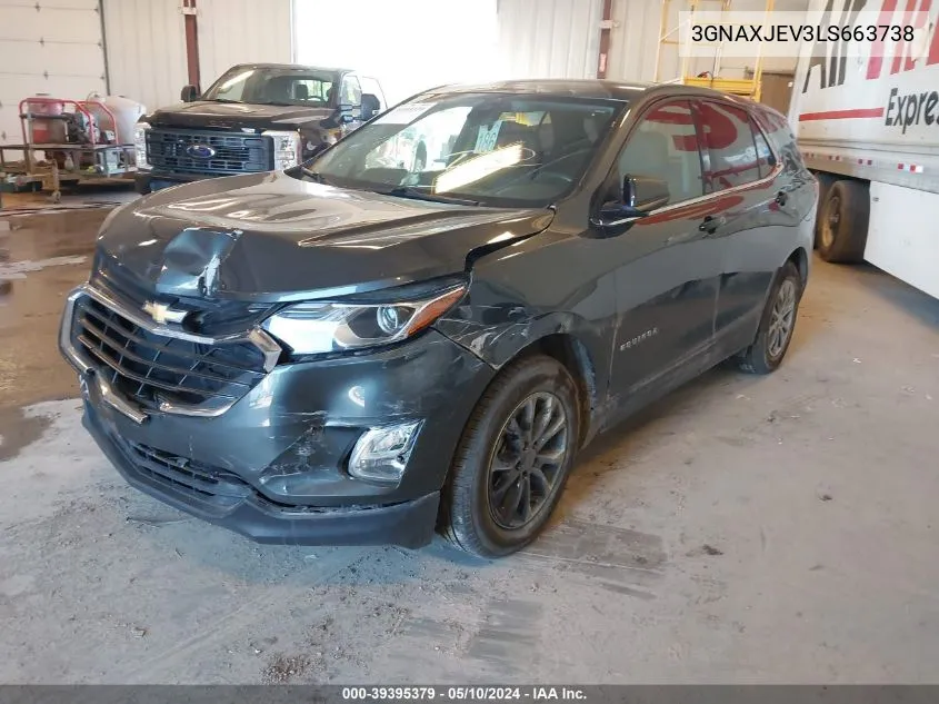 2020 Chevrolet Equinox Fwd 2Fl VIN: 3GNAXJEV3LS663738 Lot: 39395379