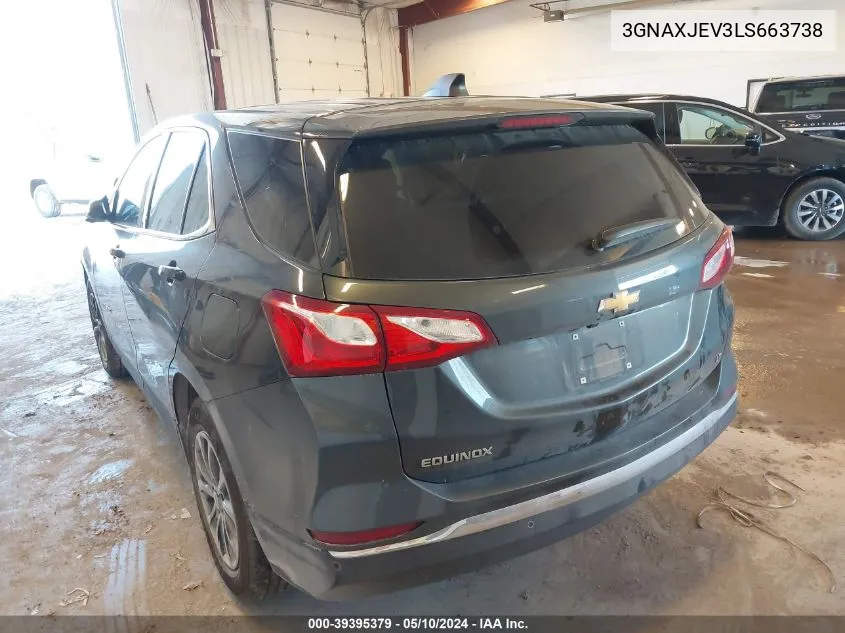 2020 Chevrolet Equinox Fwd 2Fl VIN: 3GNAXJEV3LS663738 Lot: 39395379