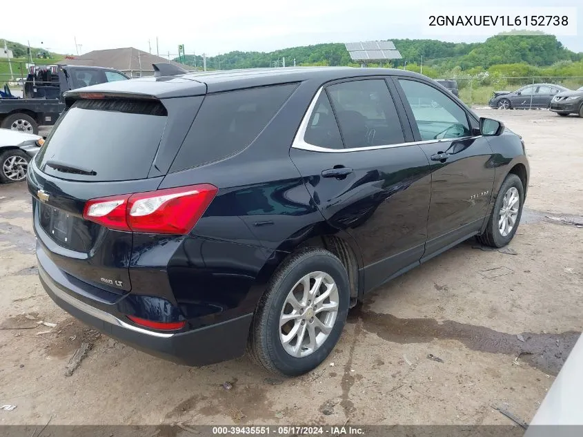 2020 Chevrolet Equinox Awd Lt 1.5L Turbo VIN: 2GNAXUEV1L6152738 Lot: 39435551