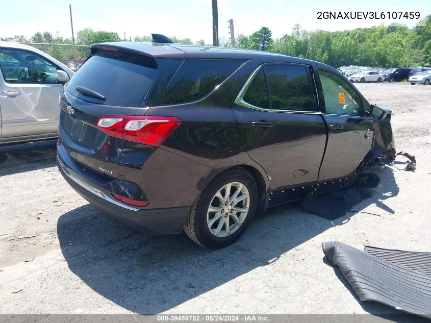 2020 Chevrolet Equinox Awd Lt 1.5L Turbo VIN: 2GNAXUEV3L6107459 Lot: 39459782