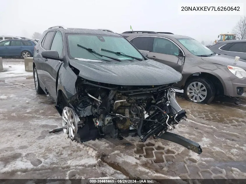 2020 Chevrolet Equinox Fwd Lt 1.5L Turbo VIN: 2GNAXKEV7L6260642 Lot: 39461465