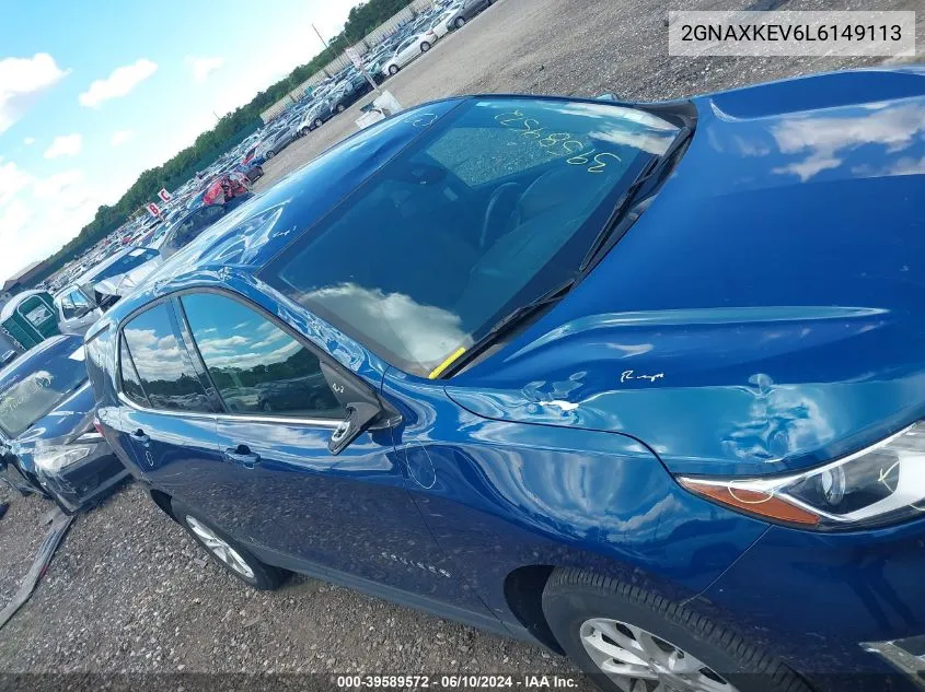 2020 Chevrolet Equinox Fwd Lt 1.5L Turbo VIN: 2GNAXKEV6L6149113 Lot: 39589572