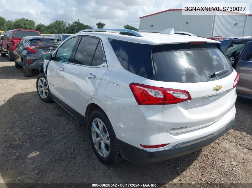 2020 Chevrolet Equinox Fwd Premier 1.5L Turbo VIN: 3GNAXNEV0LS730027 Lot: 39628342