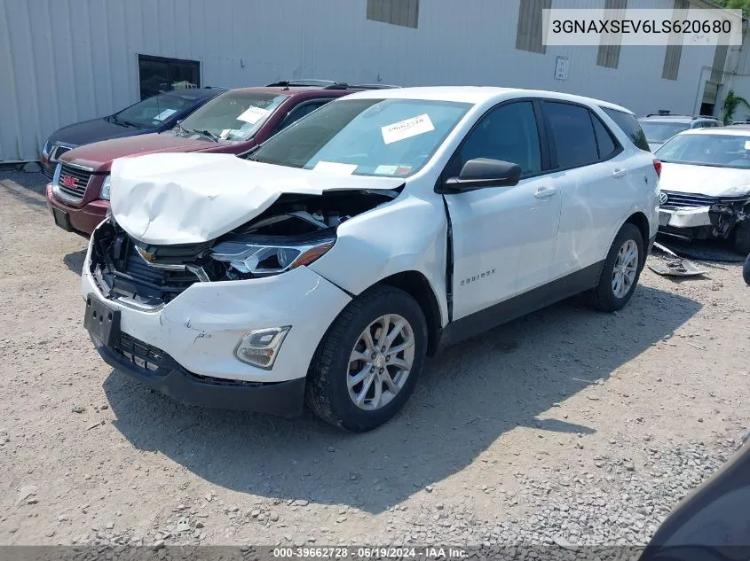 2020 Chevrolet Equinox Awd Ls VIN: 3GNAXSEV6LS620680 Lot: 39662728