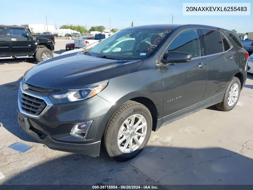 2020 Chevrolet Equinox Fwd Lt 1.5L Turbo VIN: 2GNAXKEVXL6255483 Lot: 39715954