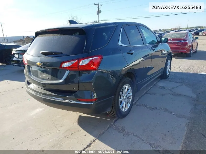 2020 Chevrolet Equinox Fwd Lt 1.5L Turbo VIN: 2GNAXKEVXL6255483 Lot: 39715954