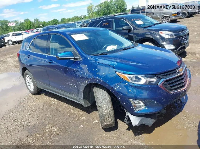 2020 Chevrolet Equinox Fwd Lt 1.5L Turbo VIN: 2GNAXKEV5L6107838 Lot: 39730619