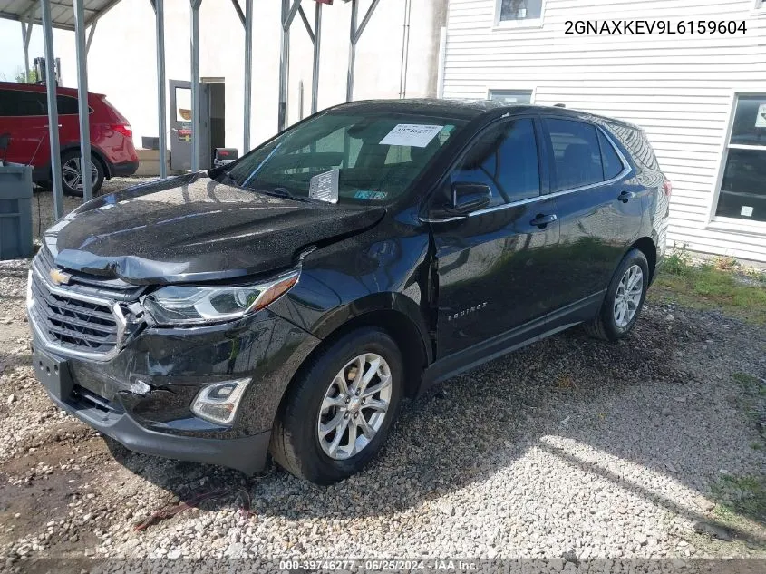 2020 Chevrolet Equinox Fwd Lt 1.5L Turbo VIN: 2GNAXKEV9L6159604 Lot: 39746277