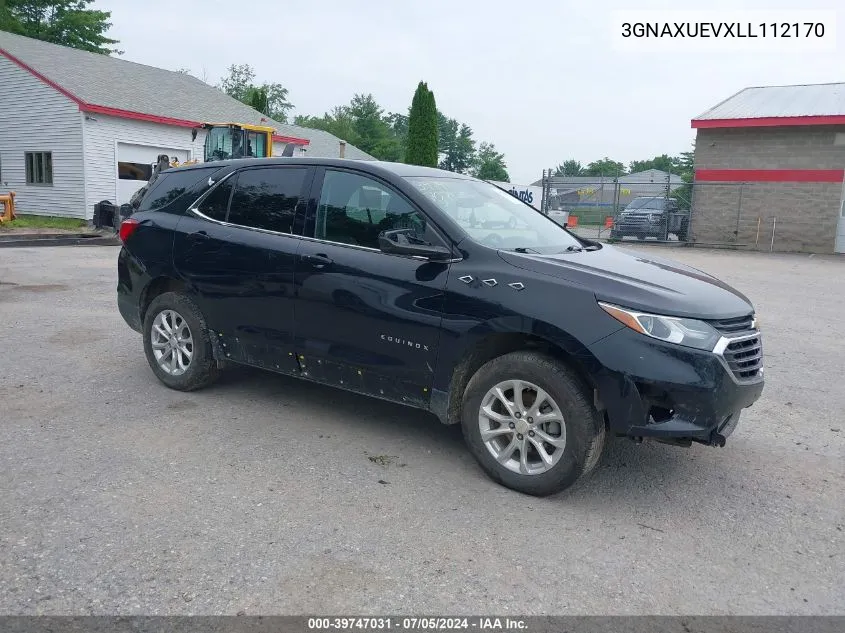 2020 Chevrolet Equinox Awd Lt 1.5L Turbo VIN: 3GNAXUEVXLL112170 Lot: 39747031