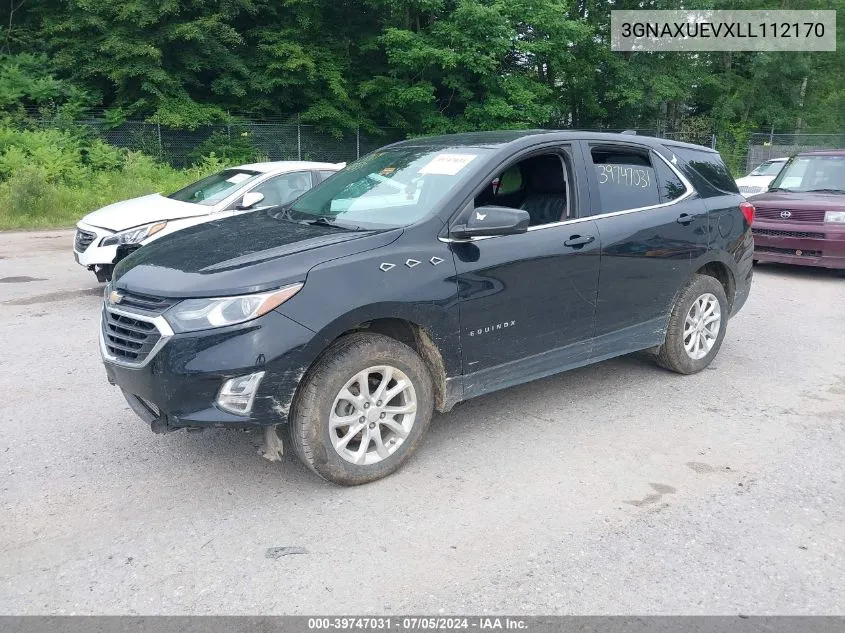 2020 Chevrolet Equinox Awd Lt 1.5L Turbo VIN: 3GNAXUEVXLL112170 Lot: 39747031