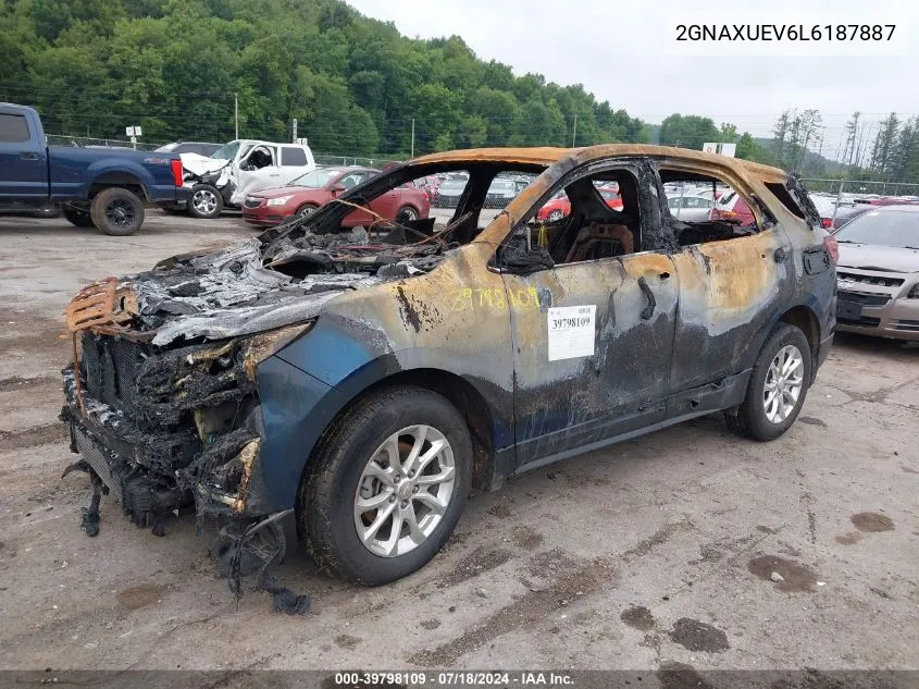 2020 Chevrolet Equinox Awd Lt 1.5L Turbo VIN: 2GNAXUEV6L6187887 Lot: 39798109