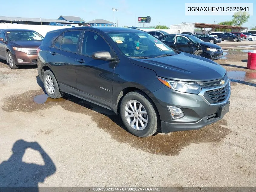 2020 Chevrolet Equinox Fwd Ls VIN: 3GNAXHEV1LS626941 Lot: 39823274