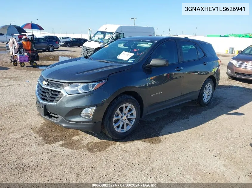 2020 Chevrolet Equinox Fwd Ls VIN: 3GNAXHEV1LS626941 Lot: 39823274