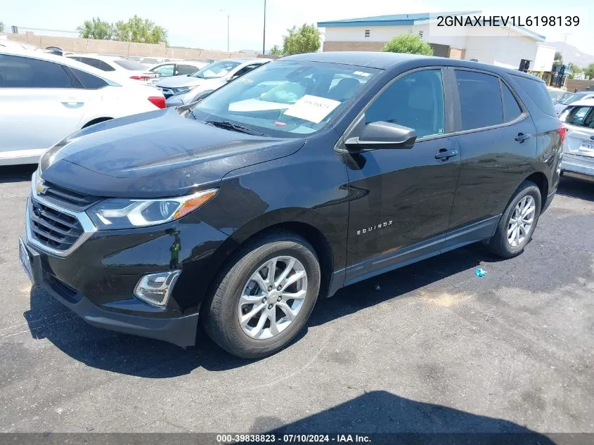 2020 Chevrolet Equinox Fwd Ls VIN: 2GNAXHEV1L6198139 Lot: 39838823