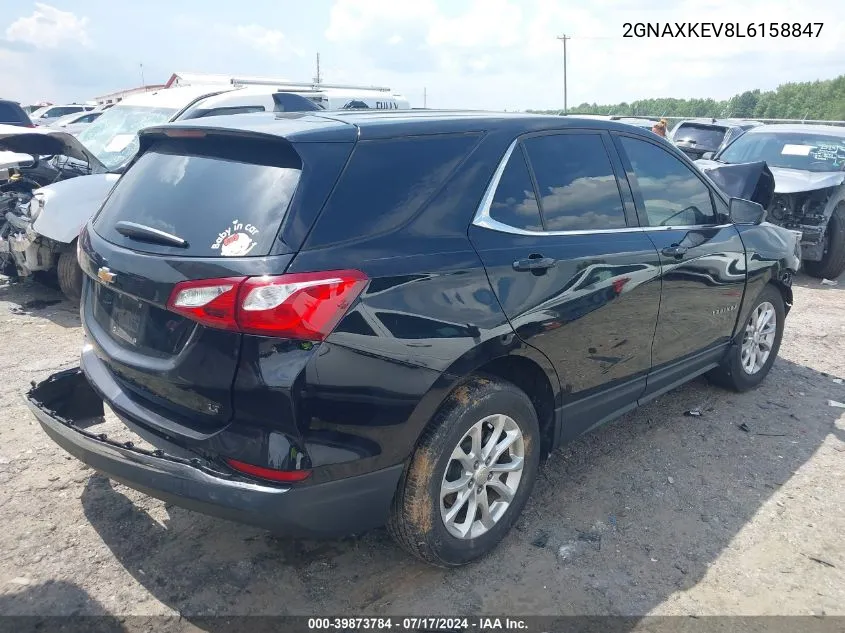 2020 Chevrolet Equinox Fwd Lt 1.5L Turbo VIN: 2GNAXKEV8L6158847 Lot: 39873784