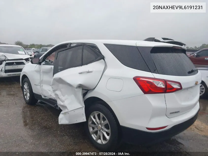 2020 Chevrolet Equinox Fwd Ls VIN: 2GNAXHEV9L6191231 Lot: 39947473