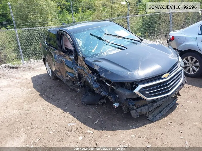 2020 Chevrolet Equinox Fwd 2Fl VIN: 2GNAXJEV4L6192696 Lot: 40024249