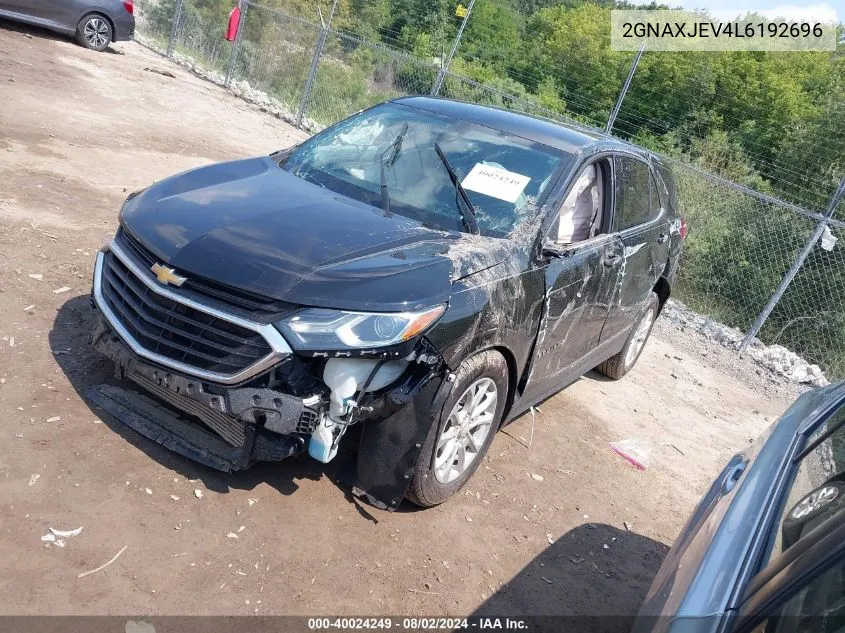 2020 Chevrolet Equinox Fwd 2Fl VIN: 2GNAXJEV4L6192696 Lot: 40024249