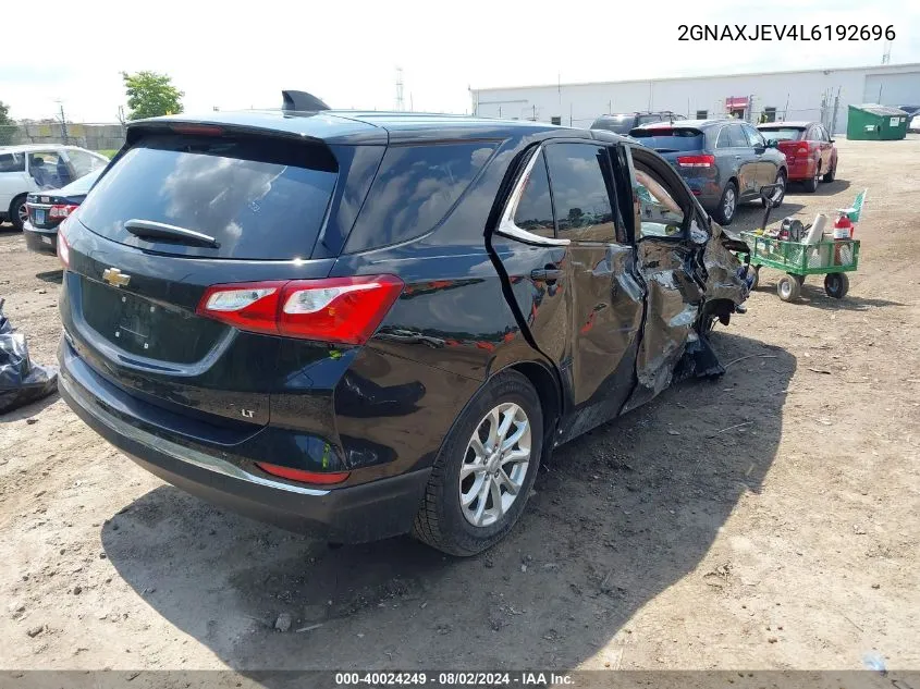 2020 Chevrolet Equinox Fwd 2Fl VIN: 2GNAXJEV4L6192696 Lot: 40024249