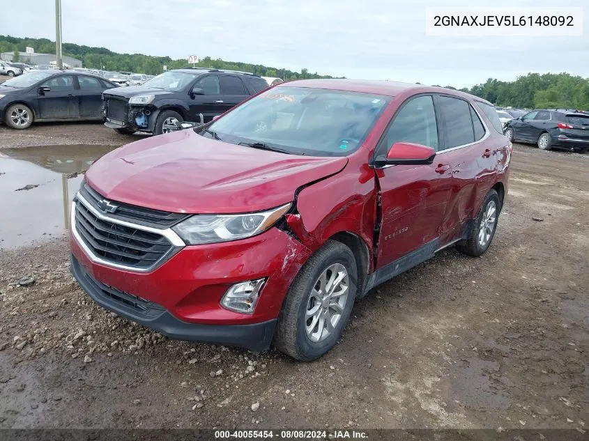 2020 Chevrolet Equinox Fwd 2Fl VIN: 2GNAXJEV5L6148092 Lot: 40055454