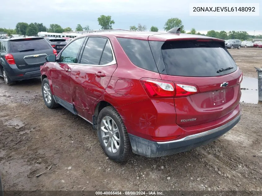 2020 Chevrolet Equinox Fwd 2Fl VIN: 2GNAXJEV5L6148092 Lot: 40055454