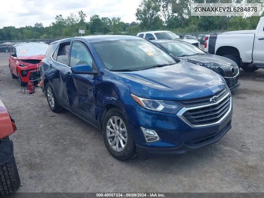 2020 Chevrolet Equinox Fwd Lt 1.5L Turbo VIN: 2GNAXKEV2L6284878 Lot: 40057334