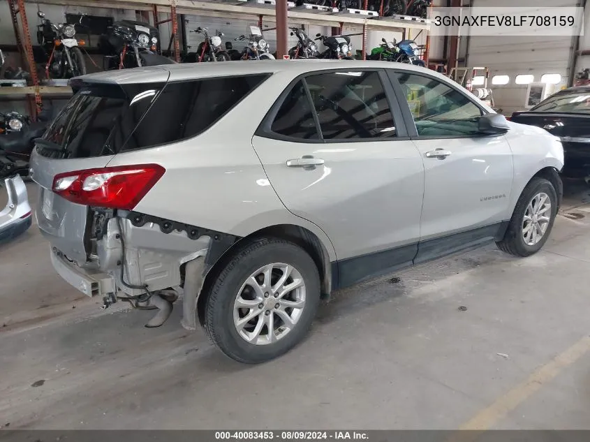 2020 Chevrolet Equinox VIN: 3GNAXFEV8LF708159 Lot: 40083453