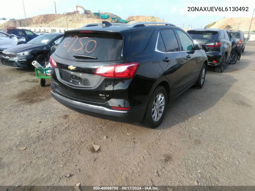 2020 Chevrolet Equinox Awd Lt 1.5L Turbo VIN: 2GNAXUEV6L6130492 Lot: 40086750