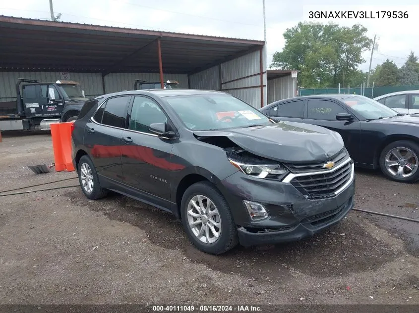 3GNAXKEV3LL179536 2020 Chevrolet Equinox Fwd Lt 1.5L Turbo