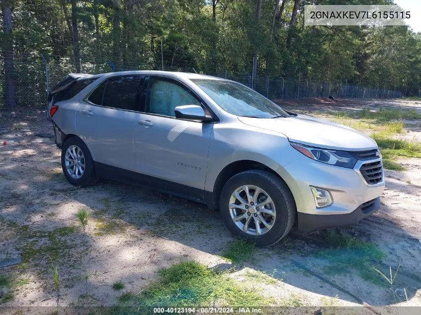 2020 Chevrolet Equinox Lt VIN: 2GNAXKEV7L6155115 Lot: 40123194