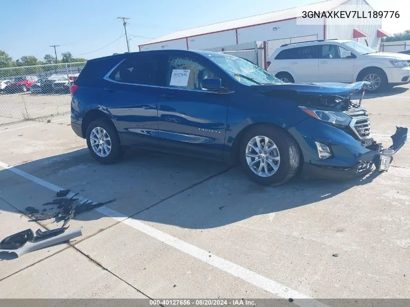 2020 Chevrolet Equinox Lt VIN: 3GNAXKEV7LL189776 Lot: 40127656