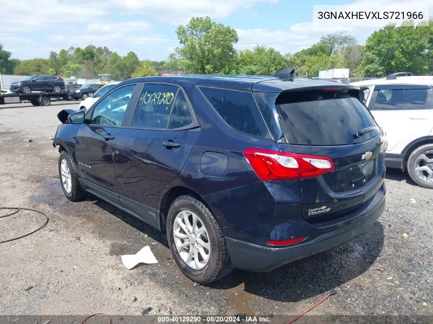 2020 Chevrolet Equinox Fwd Ls VIN: 3GNAXHEVXLS721966 Lot: 40129290