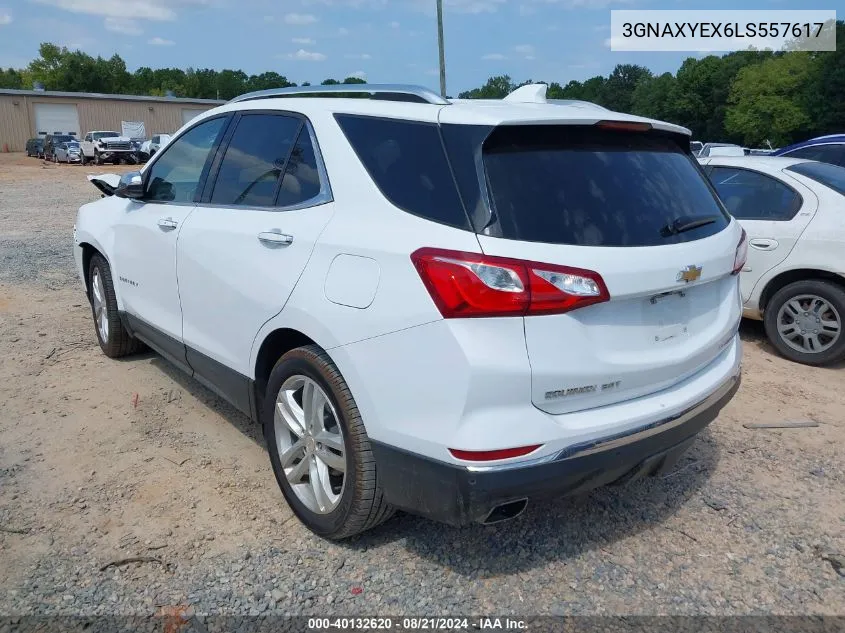 2020 Chevrolet Equinox Premier VIN: 3GNAXYEX6LS557617 Lot: 40132620