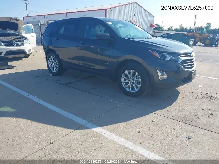 2020 Chevrolet Equinox Ls VIN: 2GNAXSEV7L6257000 Lot: 40136277