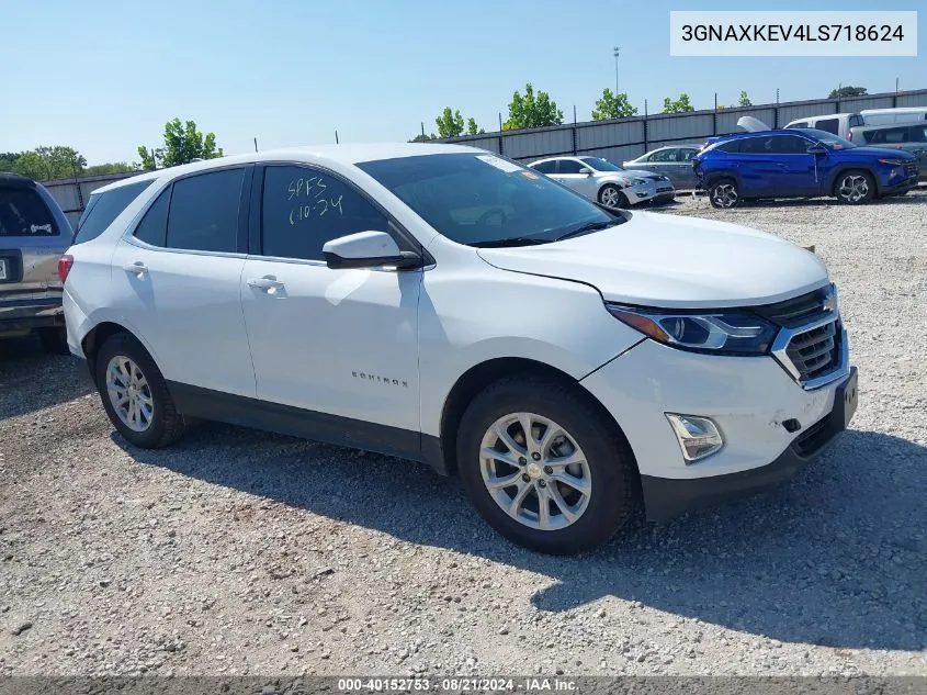 2020 Chevrolet Equinox Fwd Lt 1.5L Turbo VIN: 3GNAXKEV4LS718624 Lot: 40152753