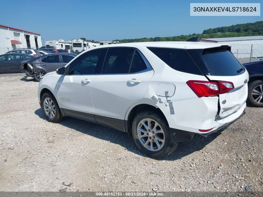 2020 Chevrolet Equinox Fwd Lt 1.5L Turbo VIN: 3GNAXKEV4LS718624 Lot: 40152753