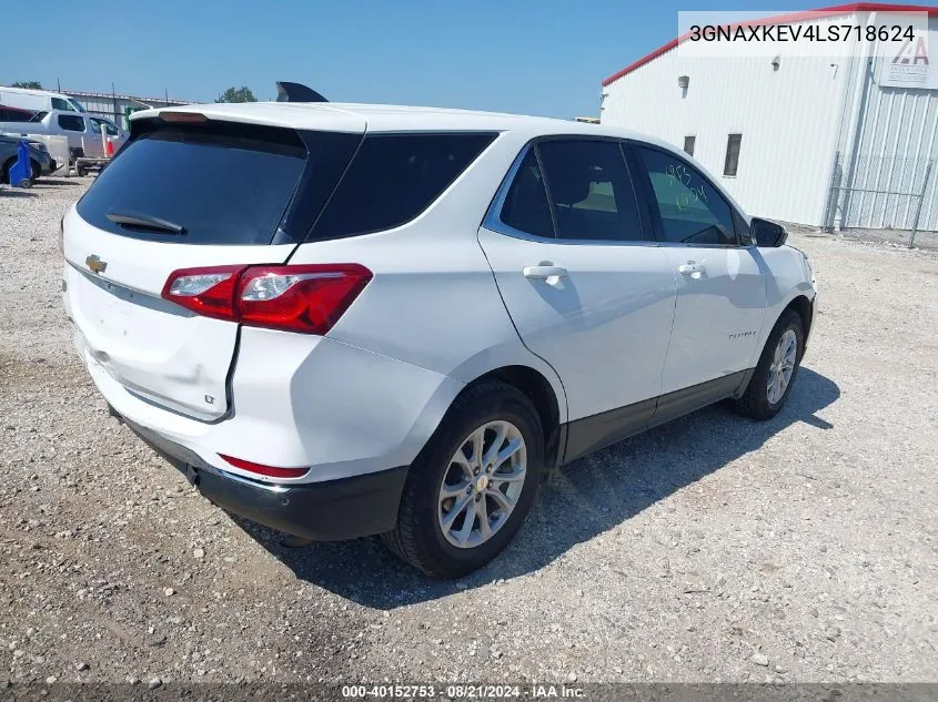 2020 Chevrolet Equinox Fwd Lt 1.5L Turbo VIN: 3GNAXKEV4LS718624 Lot: 40152753