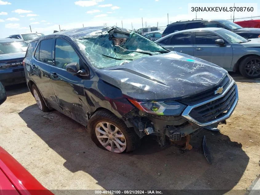 2020 Chevrolet Equinox Lt VIN: 3GNAXKEV6LS708760 Lot: 40162100