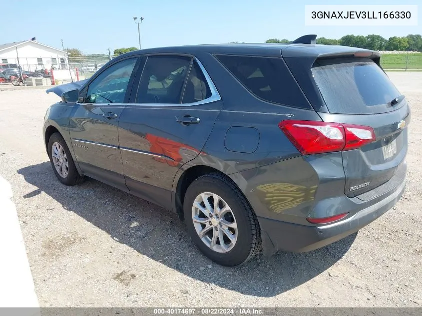 2020 Chevrolet Equinox Fwd 2Fl VIN: 3GNAXJEV3LL166330 Lot: 40174697