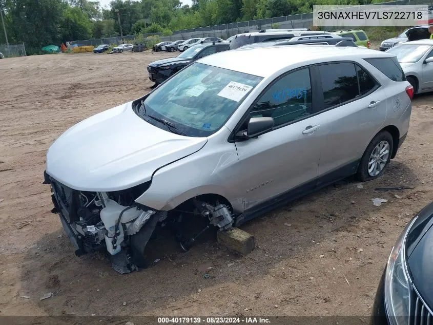 2020 Chevrolet Equinox Fwd Ls VIN: 3GNAXHEV7LS722718 Lot: 40179139